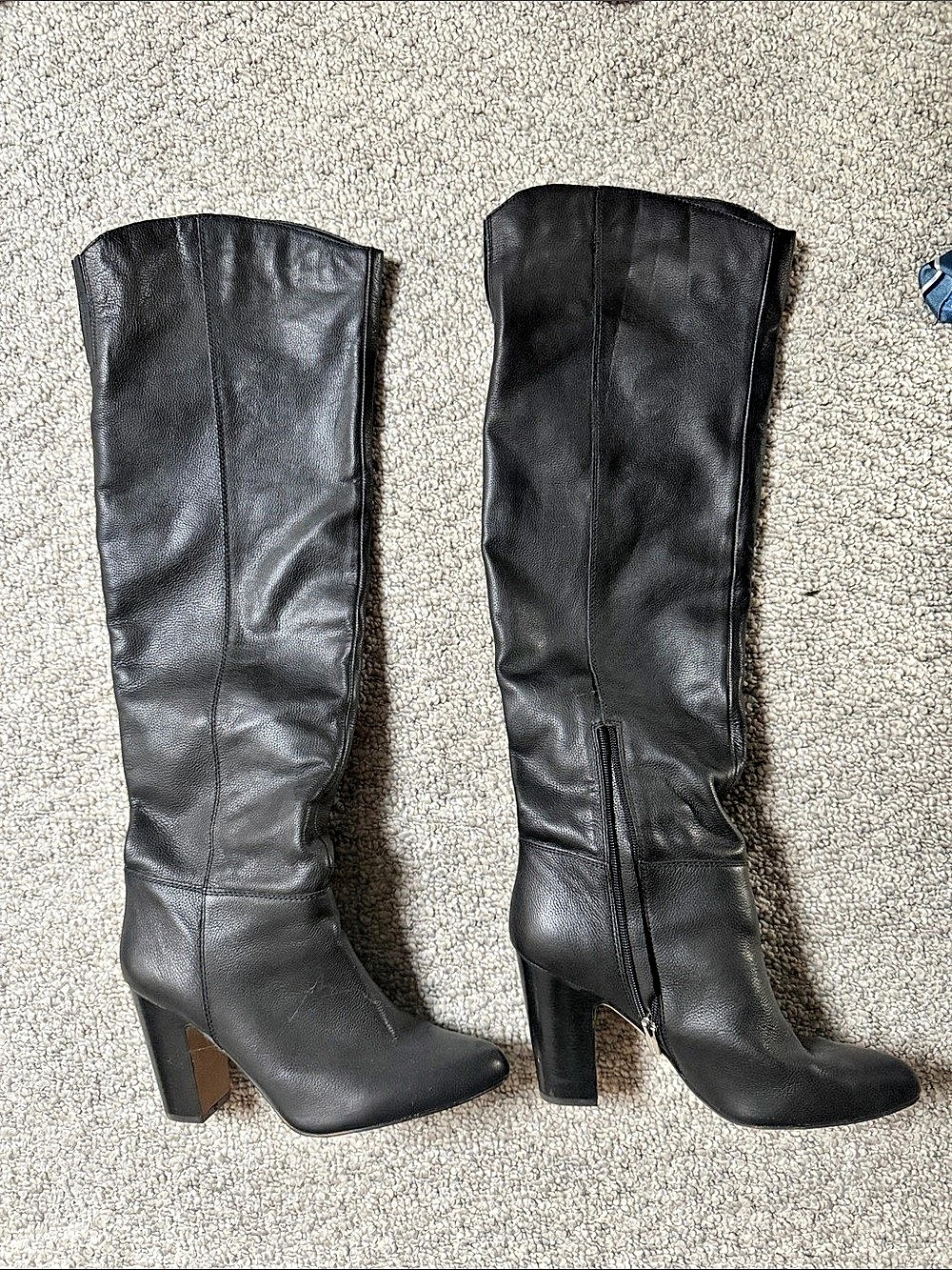 Vince Camuto Over-the-Knee Heeled Boots in Black US 9